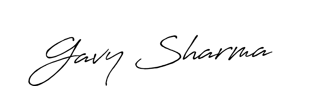 Create a beautiful signature design for name Gavy Sharma. With this signature (Antro_Vectra_Bolder) fonts, you can make a handwritten signature for free. Gavy Sharma signature style 7 images and pictures png