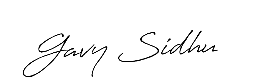 Gavy Sidhu stylish signature style. Best Handwritten Sign (Antro_Vectra_Bolder) for my name. Handwritten Signature Collection Ideas for my name Gavy Sidhu. Gavy Sidhu signature style 7 images and pictures png