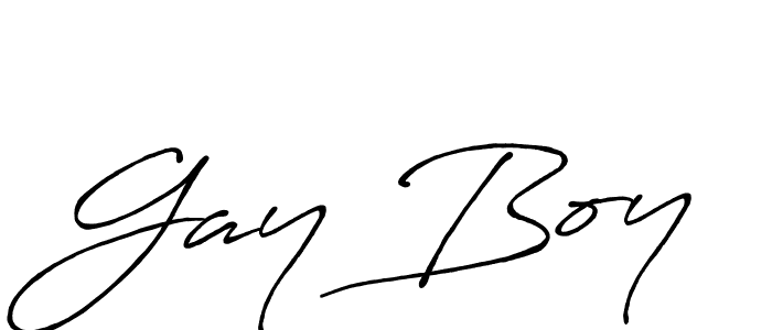 Use a signature maker to create a handwritten signature online. With this signature software, you can design (Antro_Vectra_Bolder) your own signature for name Gay Boy. Gay Boy signature style 7 images and pictures png