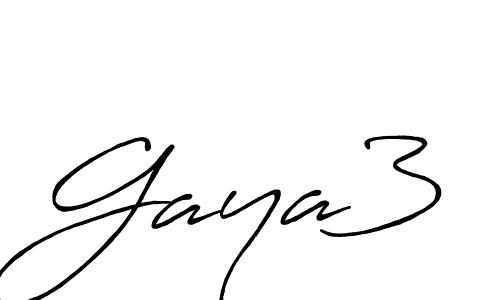 Use a signature maker to create a handwritten signature online. With this signature software, you can design (Antro_Vectra_Bolder) your own signature for name Gaya3. Gaya3 signature style 7 images and pictures png