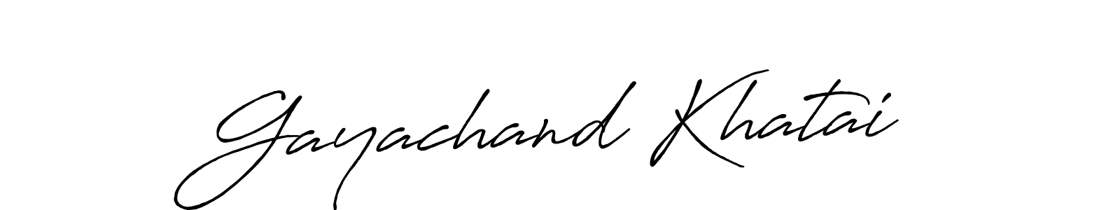 How to make Gayachand Khatai signature? Antro_Vectra_Bolder is a professional autograph style. Create handwritten signature for Gayachand Khatai name. Gayachand Khatai signature style 7 images and pictures png