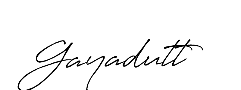 Make a beautiful signature design for name Gayadutt. With this signature (Antro_Vectra_Bolder) style, you can create a handwritten signature for free. Gayadutt signature style 7 images and pictures png