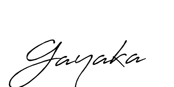 Use a signature maker to create a handwritten signature online. With this signature software, you can design (Antro_Vectra_Bolder) your own signature for name Gayaka. Gayaka signature style 7 images and pictures png