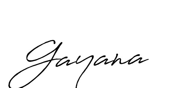 Use a signature maker to create a handwritten signature online. With this signature software, you can design (Antro_Vectra_Bolder) your own signature for name Gayana. Gayana signature style 7 images and pictures png