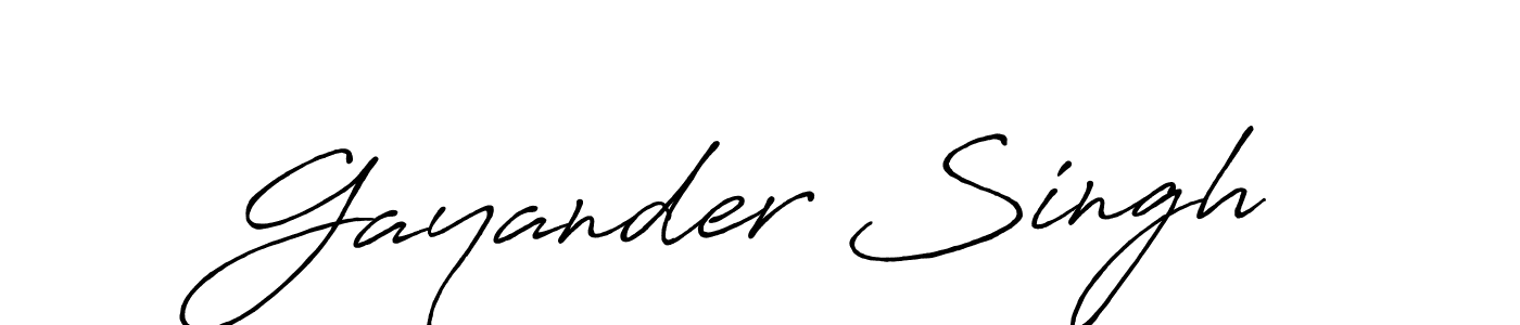 Design your own signature with our free online signature maker. With this signature software, you can create a handwritten (Antro_Vectra_Bolder) signature for name Gayander Singh. Gayander Singh signature style 7 images and pictures png