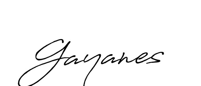 Design your own signature with our free online signature maker. With this signature software, you can create a handwritten (Antro_Vectra_Bolder) signature for name Gayanes. Gayanes signature style 7 images and pictures png