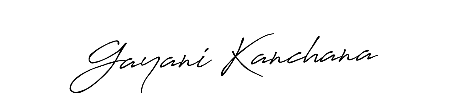 Gayani Kanchana stylish signature style. Best Handwritten Sign (Antro_Vectra_Bolder) for my name. Handwritten Signature Collection Ideas for my name Gayani Kanchana. Gayani Kanchana signature style 7 images and pictures png