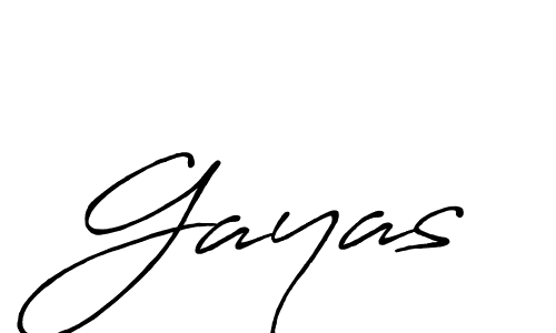 Make a beautiful signature design for name Gayas. With this signature (Antro_Vectra_Bolder) style, you can create a handwritten signature for free. Gayas signature style 7 images and pictures png