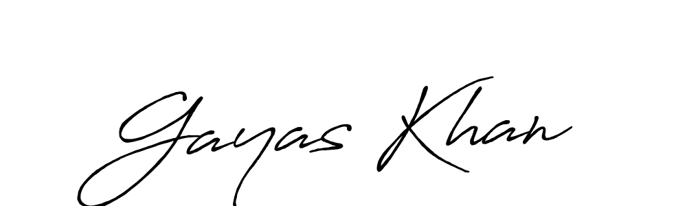 Create a beautiful signature design for name Gayas Khan. With this signature (Antro_Vectra_Bolder) fonts, you can make a handwritten signature for free. Gayas Khan signature style 7 images and pictures png