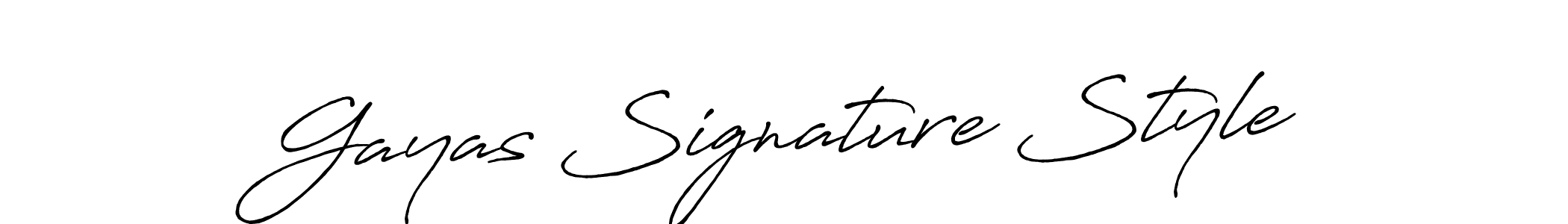 Design your own signature with our free online signature maker. With this signature software, you can create a handwritten (Antro_Vectra_Bolder) signature for name Gayas Signature Style. Gayas Signature Style signature style 7 images and pictures png