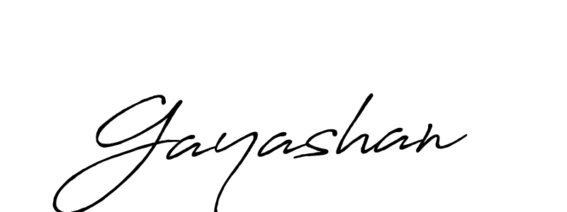 How to make Gayashan signature? Antro_Vectra_Bolder is a professional autograph style. Create handwritten signature for Gayashan name. Gayashan signature style 7 images and pictures png