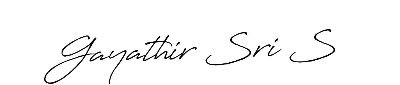 Antro_Vectra_Bolder is a professional signature style that is perfect for those who want to add a touch of class to their signature. It is also a great choice for those who want to make their signature more unique. Get Gayathir Sri S name to fancy signature for free. Gayathir Sri S signature style 7 images and pictures png