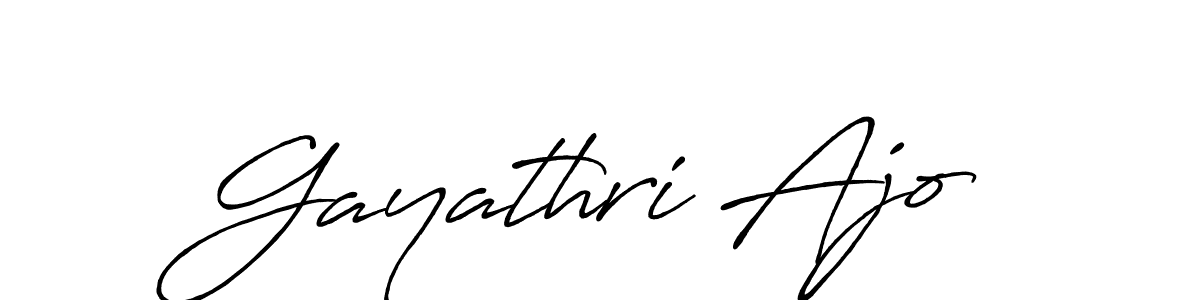 Gayathri Ajo stylish signature style. Best Handwritten Sign (Antro_Vectra_Bolder) for my name. Handwritten Signature Collection Ideas for my name Gayathri Ajo. Gayathri Ajo signature style 7 images and pictures png