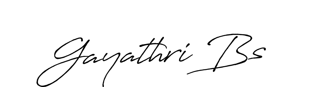 Design your own signature with our free online signature maker. With this signature software, you can create a handwritten (Antro_Vectra_Bolder) signature for name Gayathri Bs. Gayathri Bs signature style 7 images and pictures png