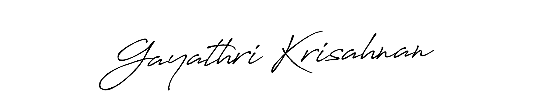 Design your own signature with our free online signature maker. With this signature software, you can create a handwritten (Antro_Vectra_Bolder) signature for name Gayathri Krisahnan. Gayathri Krisahnan signature style 7 images and pictures png
