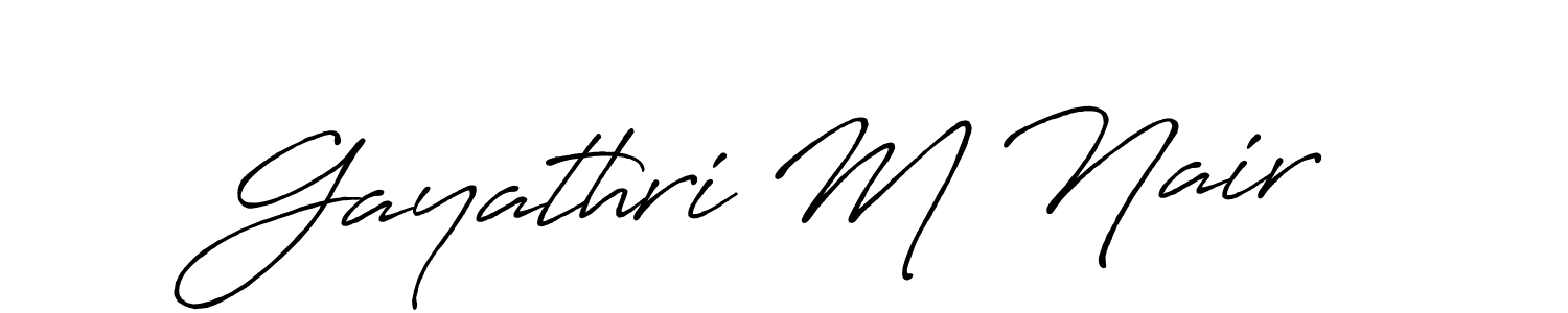 Once you've used our free online signature maker to create your best signature Antro_Vectra_Bolder style, it's time to enjoy all of the benefits that Gayathri M Nair name signing documents. Gayathri M Nair signature style 7 images and pictures png