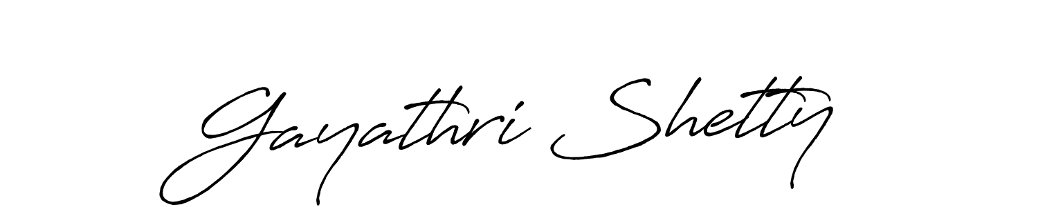 It looks lik you need a new signature style for name Gayathri Shetty. Design unique handwritten (Antro_Vectra_Bolder) signature with our free signature maker in just a few clicks. Gayathri Shetty signature style 7 images and pictures png