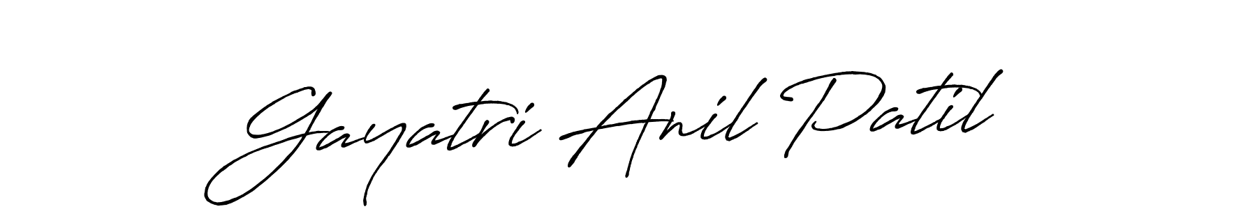 Make a beautiful signature design for name Gayatri Anil Patil. With this signature (Antro_Vectra_Bolder) style, you can create a handwritten signature for free. Gayatri Anil Patil signature style 7 images and pictures png
