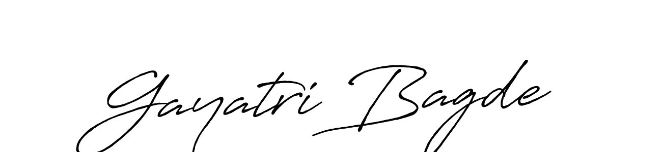 How to make Gayatri Bagde name signature. Use Antro_Vectra_Bolder style for creating short signs online. This is the latest handwritten sign. Gayatri Bagde signature style 7 images and pictures png