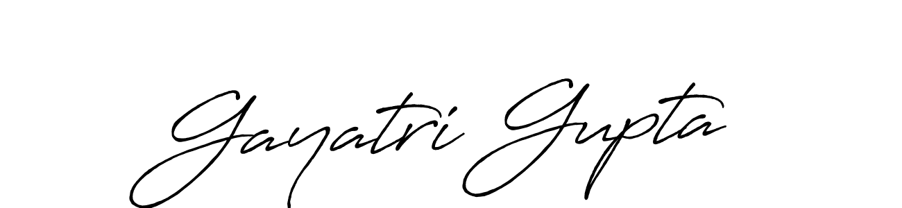 Create a beautiful signature design for name Gayatri Gupta. With this signature (Antro_Vectra_Bolder) fonts, you can make a handwritten signature for free. Gayatri Gupta signature style 7 images and pictures png