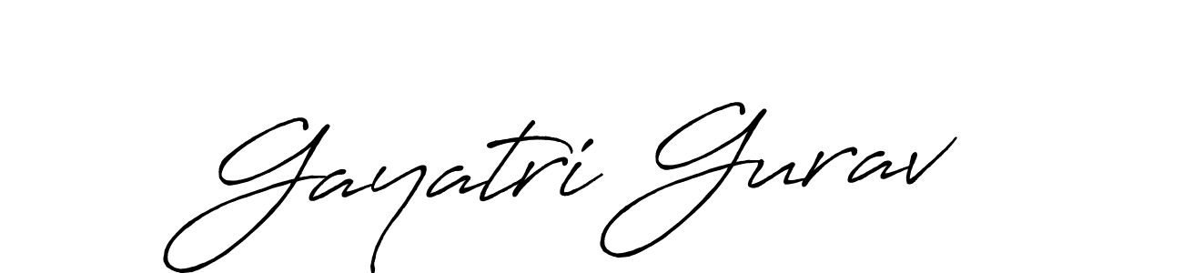 Create a beautiful signature design for name Gayatri Gurav. With this signature (Antro_Vectra_Bolder) fonts, you can make a handwritten signature for free. Gayatri Gurav signature style 7 images and pictures png