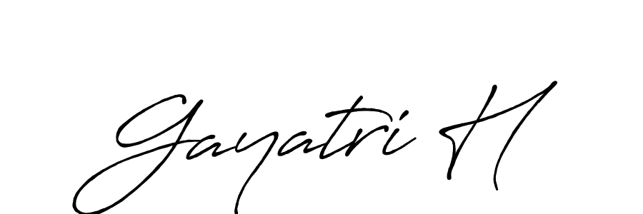 You should practise on your own different ways (Antro_Vectra_Bolder) to write your name (Gayatri H) in signature. don't let someone else do it for you. Gayatri H signature style 7 images and pictures png