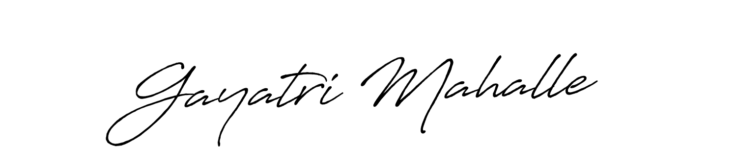 Gayatri Mahalle stylish signature style. Best Handwritten Sign (Antro_Vectra_Bolder) for my name. Handwritten Signature Collection Ideas for my name Gayatri Mahalle. Gayatri Mahalle signature style 7 images and pictures png