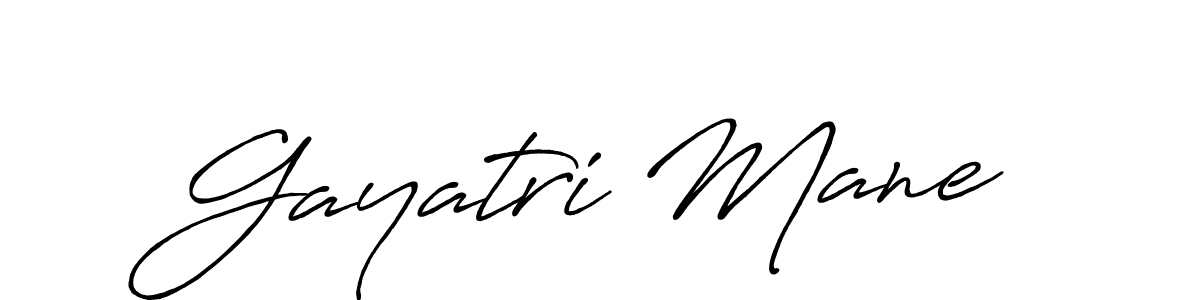 Also we have Gayatri Mane name is the best signature style. Create professional handwritten signature collection using Antro_Vectra_Bolder autograph style. Gayatri Mane signature style 7 images and pictures png