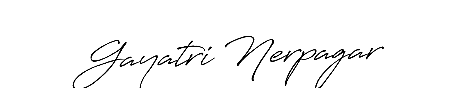 Similarly Antro_Vectra_Bolder is the best handwritten signature design. Signature creator online .You can use it as an online autograph creator for name Gayatri Nerpagar. Gayatri Nerpagar signature style 7 images and pictures png