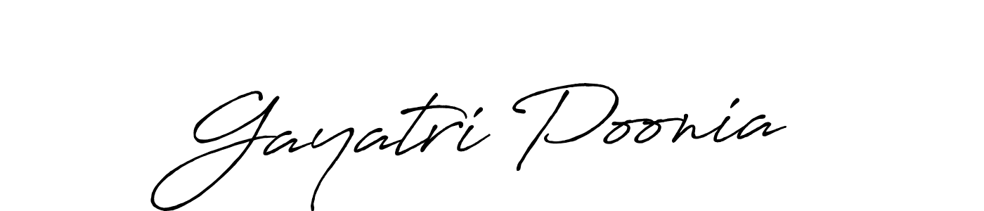 Use a signature maker to create a handwritten signature online. With this signature software, you can design (Antro_Vectra_Bolder) your own signature for name Gayatri Poonia. Gayatri Poonia signature style 7 images and pictures png