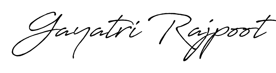 Designed for modern professionals: Gayatri Rajpoot name signature crafted with Antro_Vectra_Bolder script. Ready for digital PDF workflows. Gayatri Rajpoot signature style 7 images and pictures png