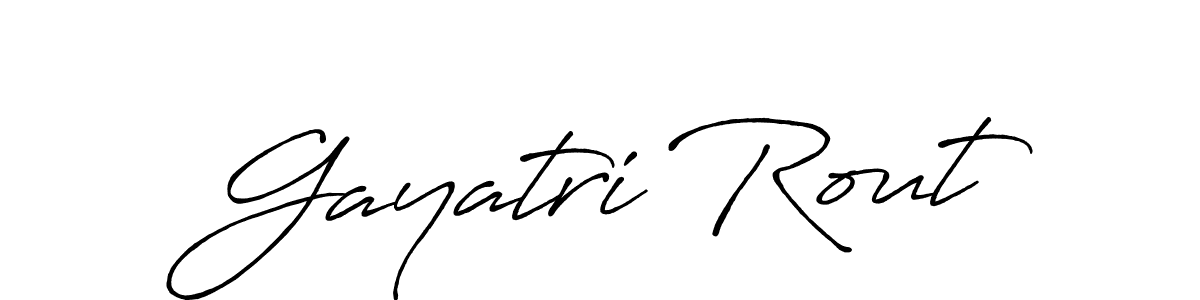 Make a beautiful signature design for name Gayatri Rout. With this signature (Antro_Vectra_Bolder) style, you can create a handwritten signature for free. Gayatri Rout signature style 7 images and pictures png