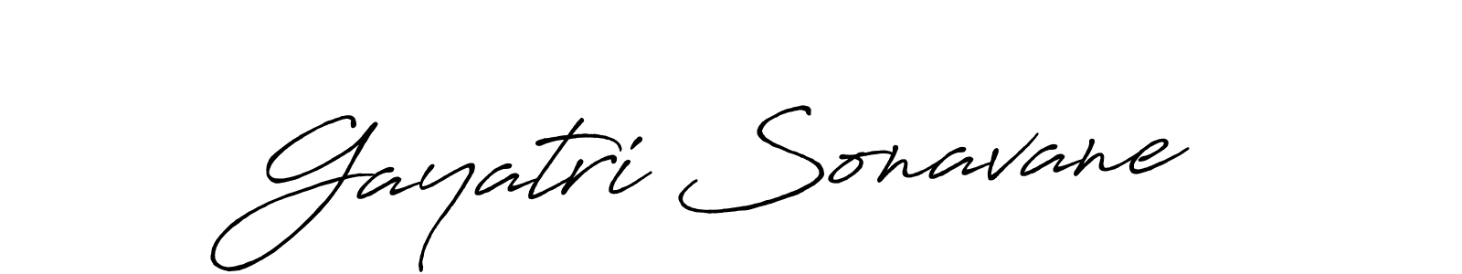 Gayatri Sonavane stylish signature style. Best Handwritten Sign (Antro_Vectra_Bolder) for my name. Handwritten Signature Collection Ideas for my name Gayatri Sonavane. Gayatri Sonavane signature style 7 images and pictures png