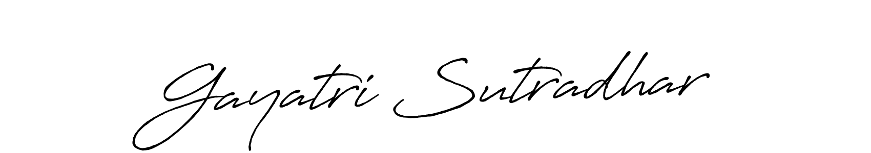 Design your own signature with our free online signature maker. With this signature software, you can create a handwritten (Antro_Vectra_Bolder) signature for name Gayatri Sutradhar. Gayatri Sutradhar signature style 7 images and pictures png