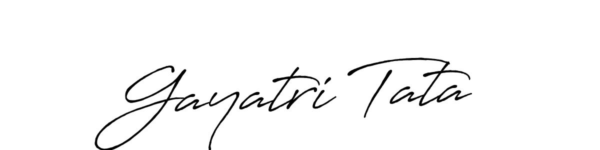 Gayatri Tata stylish signature style. Best Handwritten Sign (Antro_Vectra_Bolder) for my name. Handwritten Signature Collection Ideas for my name Gayatri Tata. Gayatri Tata signature style 7 images and pictures png