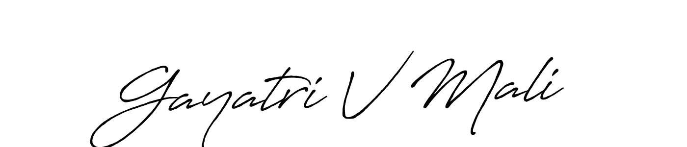 if you are searching for the best signature style for your name Gayatri V Mali. so please give up your signature search. here we have designed multiple signature styles  using Antro_Vectra_Bolder. Gayatri V Mali signature style 7 images and pictures png