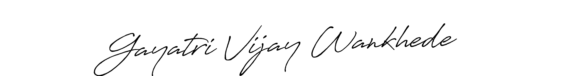 Antro_Vectra_Bolder is a professional signature style that is perfect for those who want to add a touch of class to their signature. It is also a great choice for those who want to make their signature more unique. Get Gayatri Vijay Wankhede name to fancy signature for free. Gayatri Vijay Wankhede signature style 7 images and pictures png