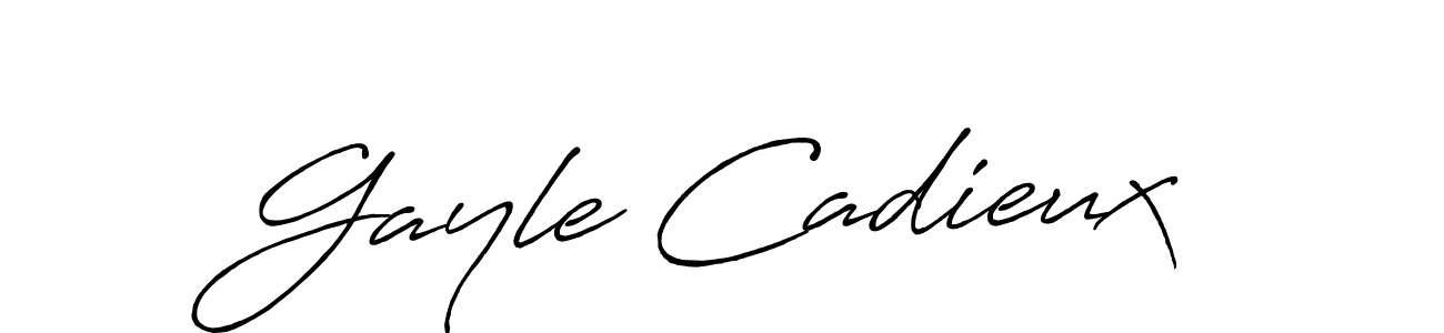 Design your own signature with our free online signature maker. With this signature software, you can create a handwritten (Antro_Vectra_Bolder) signature for name Gayle Cadieux. Gayle Cadieux signature style 7 images and pictures png