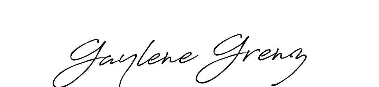 Create a beautiful signature design for name Gaylene Grenz. With this signature (Antro_Vectra_Bolder) fonts, you can make a handwritten signature for free. Gaylene Grenz signature style 7 images and pictures png