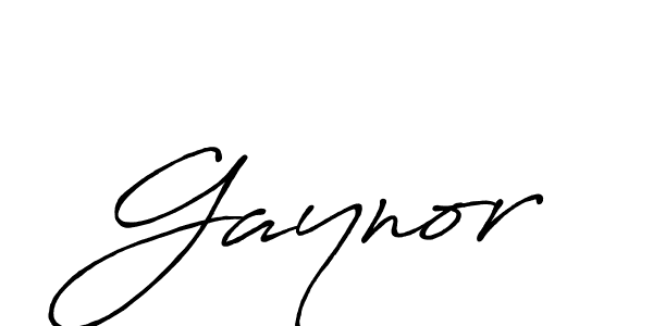 Create a beautiful signature design for name Gaynor. With this signature (Antro_Vectra_Bolder) fonts, you can make a handwritten signature for free. Gaynor signature style 7 images and pictures png