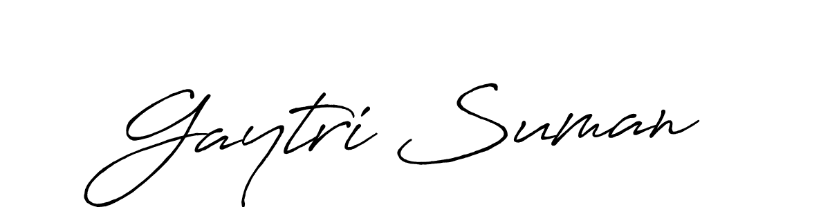 How to make Gaytri Suman signature? Antro_Vectra_Bolder is a professional autograph style. Create handwritten signature for Gaytri Suman name. Gaytri Suman signature style 7 images and pictures png