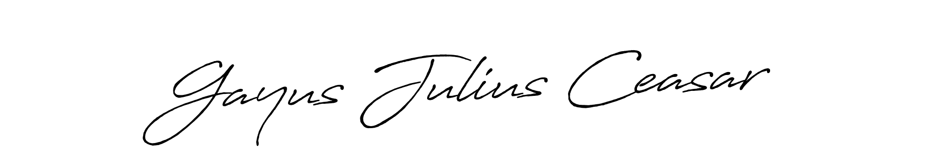 Make a beautiful signature design for name Gayus Julius Ceasar. With this signature (Antro_Vectra_Bolder) style, you can create a handwritten signature for free. Gayus Julius Ceasar signature style 7 images and pictures png