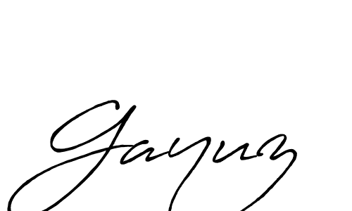 Create a beautiful signature design for name Gayuz. With this signature (Antro_Vectra_Bolder) fonts, you can make a handwritten signature for free. Gayuz signature style 7 images and pictures png