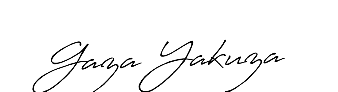 Also we have Gaza Yakuza name is the best signature style. Create professional handwritten signature collection using Antro_Vectra_Bolder autograph style. Gaza Yakuza signature style 7 images and pictures png