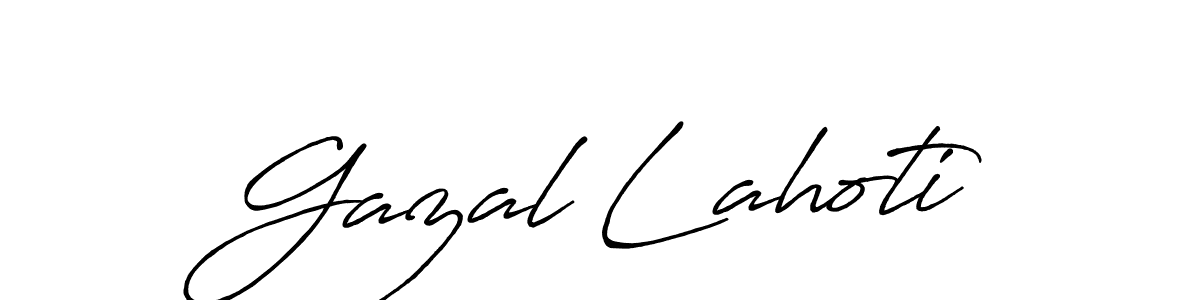 You should practise on your own different ways (Antro_Vectra_Bolder) to write your name (Gazal Lahoti) in signature. don't let someone else do it for you. Gazal Lahoti signature style 7 images and pictures png
