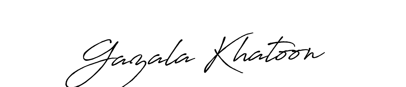 The best way (Antro_Vectra_Bolder) to make a short signature is to pick only two or three words in your name. The name Gazala Khatoon include a total of six letters. For converting this name. Gazala Khatoon signature style 7 images and pictures png