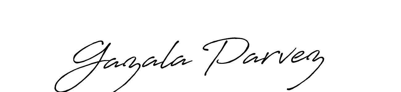 Also we have Gazala Parvez name is the best signature style. Create professional handwritten signature collection using Antro_Vectra_Bolder autograph style. Gazala Parvez signature style 7 images and pictures png