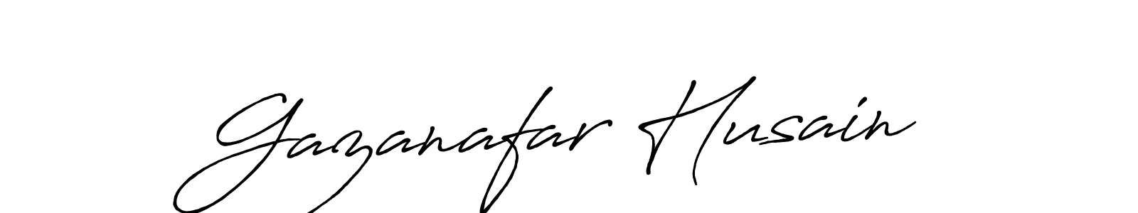 Gazanafar Husain stylish signature style. Best Handwritten Sign (Antro_Vectra_Bolder) for my name. Handwritten Signature Collection Ideas for my name Gazanafar Husain. Gazanafar Husain signature style 7 images and pictures png