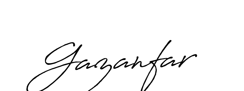 Make a beautiful signature design for name Gazanfar. With this signature (Antro_Vectra_Bolder) style, you can create a handwritten signature for free. Gazanfar signature style 7 images and pictures png