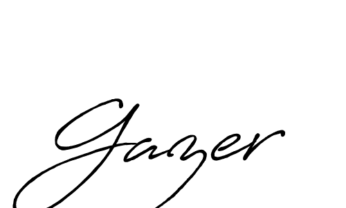 Antro_Vectra_Bolder is a professional signature style that is perfect for those who want to add a touch of class to their signature. It is also a great choice for those who want to make their signature more unique. Get Gazer name to fancy signature for free. Gazer signature style 7 images and pictures png